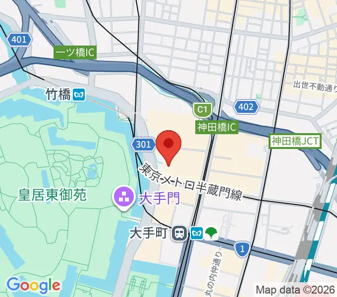 大手町三井ホールの地図