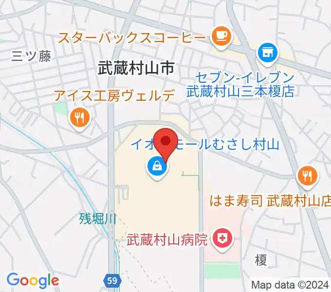 島村楽器 イオンモールむさし村山店の地図