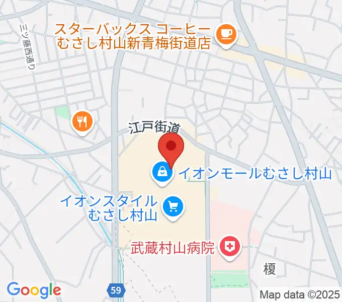 島村楽器 イオンモールむさし村山店の地図
