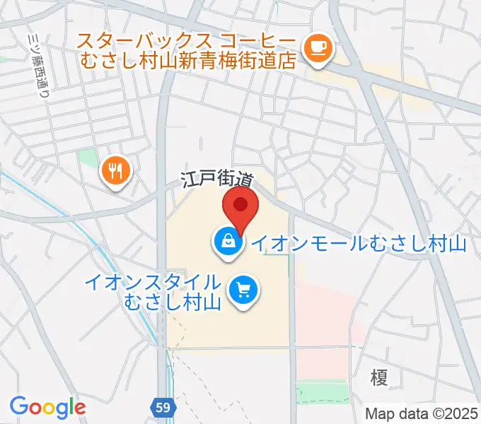 島村楽器 イオンモールむさし村山店の地図