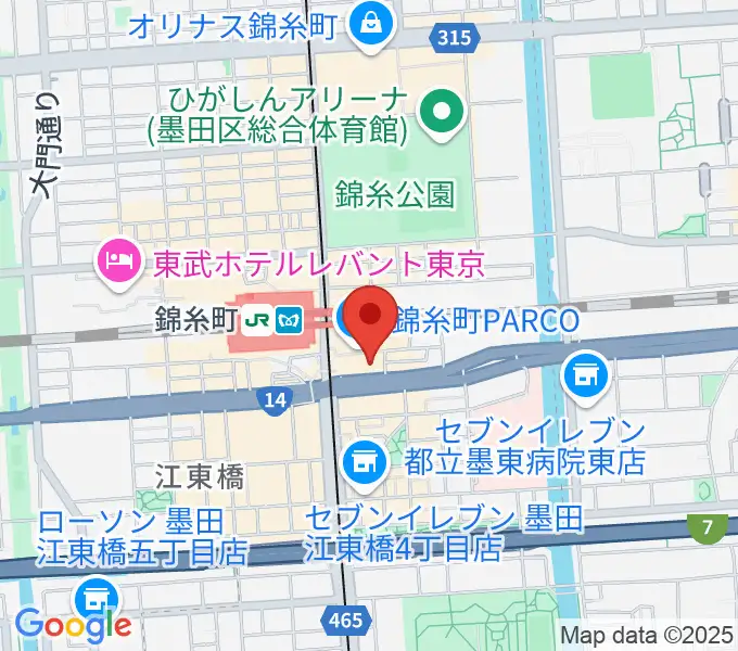 島村楽器 錦糸町パルコ店の地図