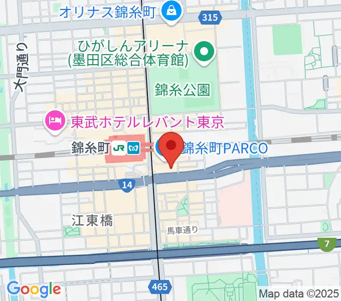 島村楽器 錦糸町パルコ店の地図