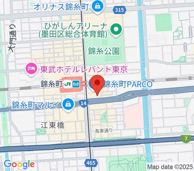 島村楽器 錦糸町パルコ店の地図