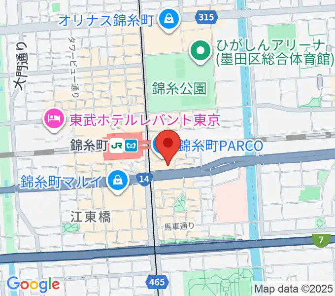 島村楽器 錦糸町パルコ店の地図