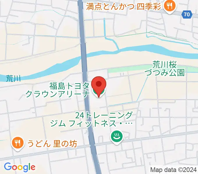 福島トヨタクラウンアリーナの地図