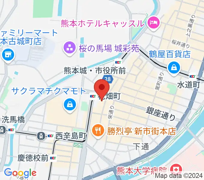 熊本FACTORの地図