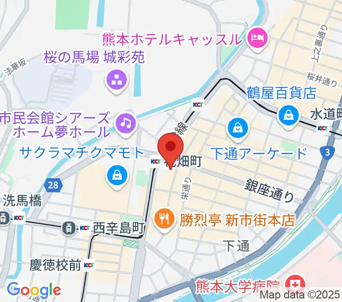 熊本FACTORの地図