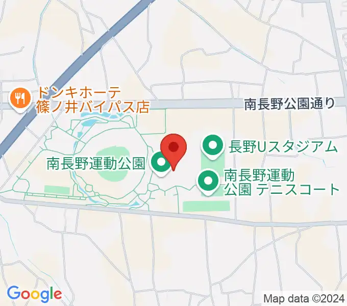 南長野運動公園体育館の地図