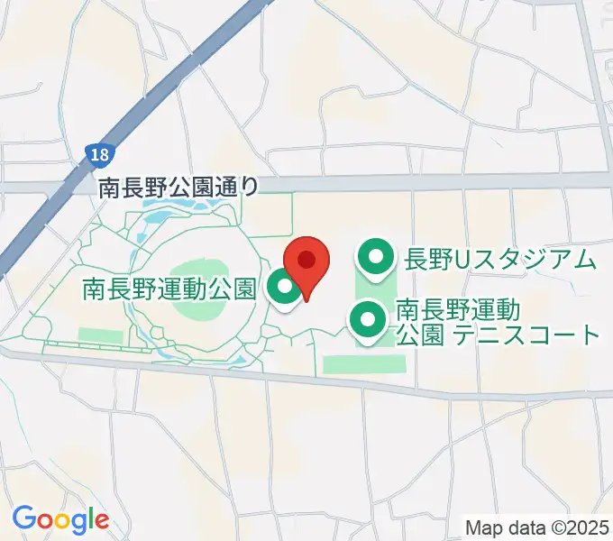 南長野運動公園体育館の地図