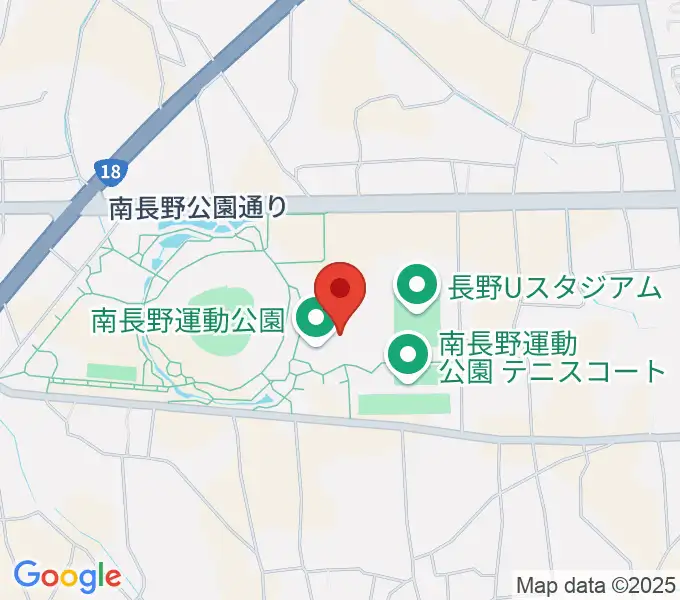 南長野運動公園体育館の地図