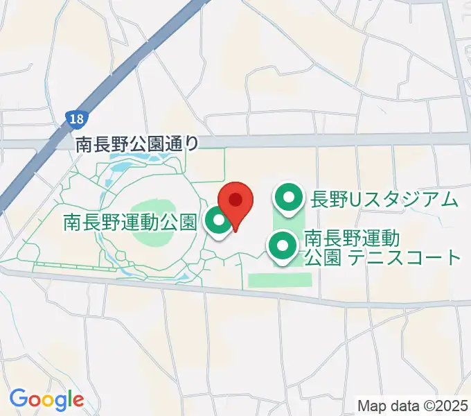 南長野運動公園体育館の地図