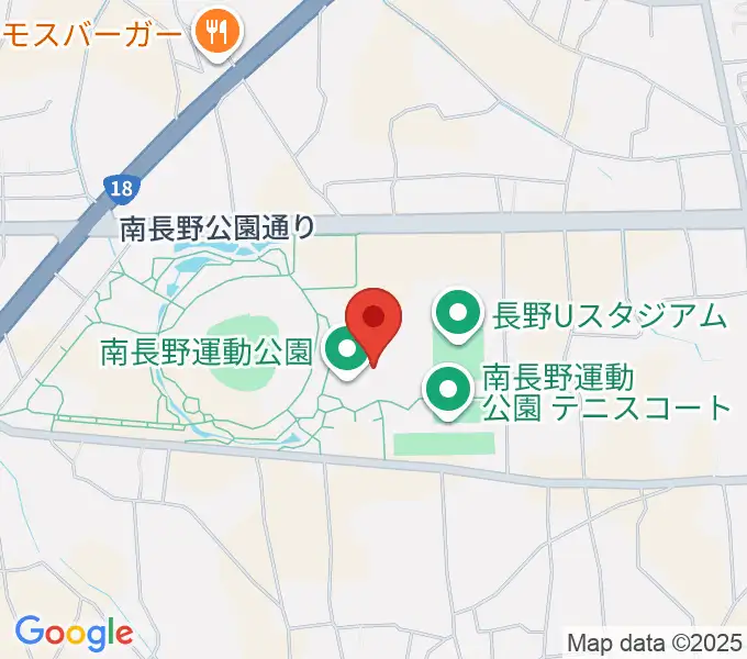 南長野運動公園体育館の地図