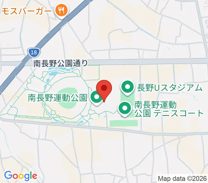 南長野運動公園体育館の地図