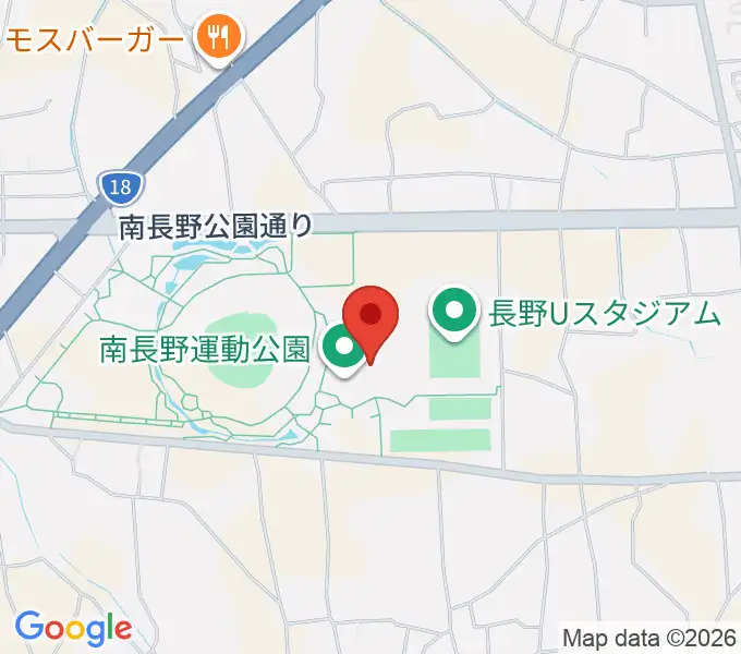 南長野運動公園体育館の地図