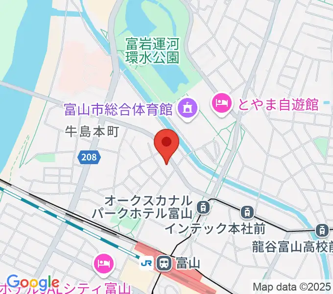 県営富山武道館の地図