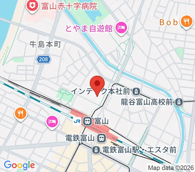 富山カルチャーセンターの地図