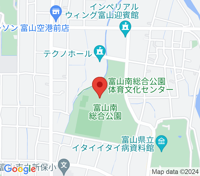 富山市南総合公園体育文化センターの場所