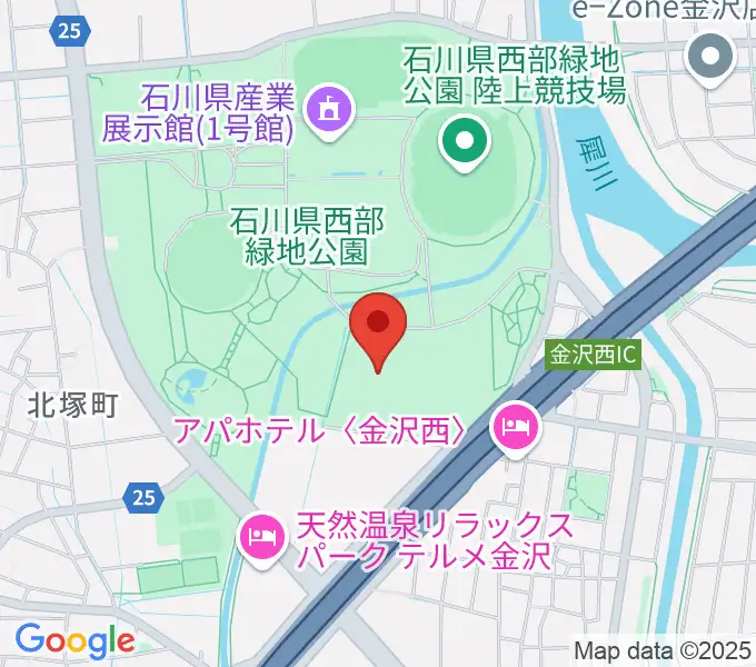 石川県産業展示館4号館の地図