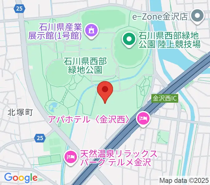 石川県産業展示館4号館の地図