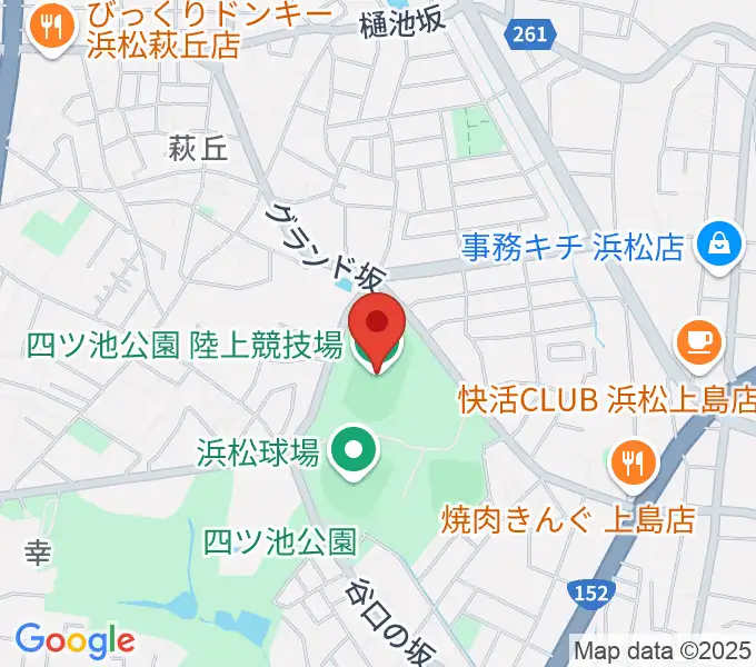 四ツ池公園陸上競技場の地図