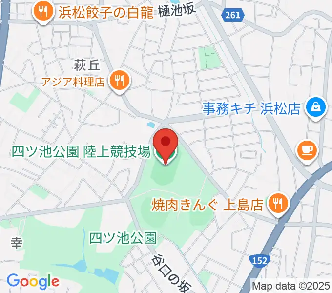 四ツ池公園陸上競技場の地図