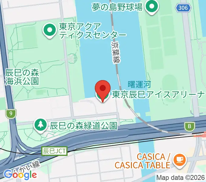 東京辰巳アイスアリーナの地図