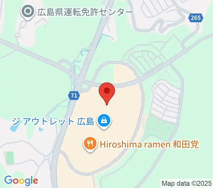 島村楽器アウトレット広島店の地図