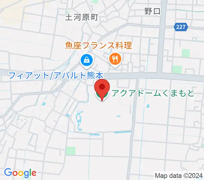 アクアドームくまもとの地図