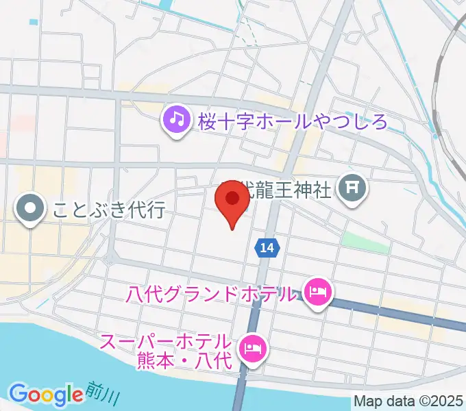 八代トヨオカ地建アリーナの地図