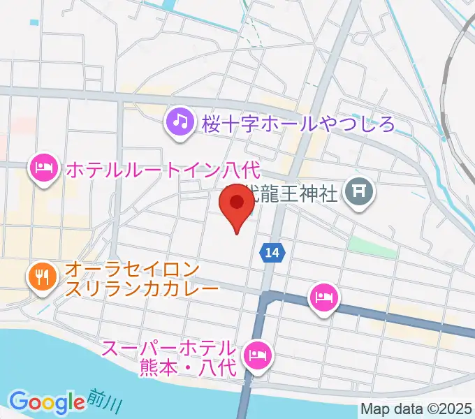 八代トヨオカ地建アリーナの地図