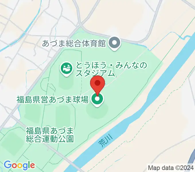 福島県営あづま球場の地図