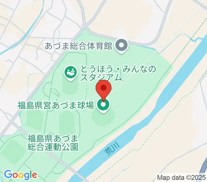福島県営あづま球場の地図