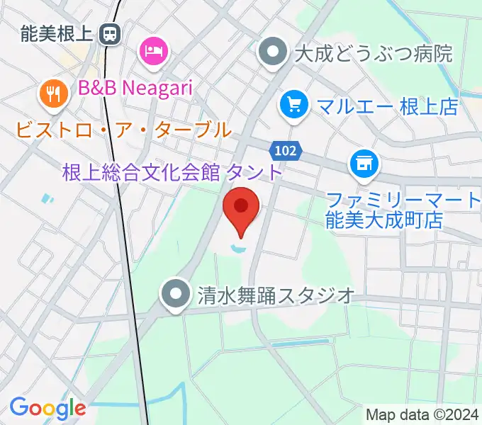 根上総合文化会館タントの地図