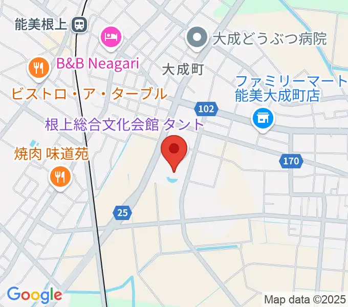 根上総合文化会館タントの地図