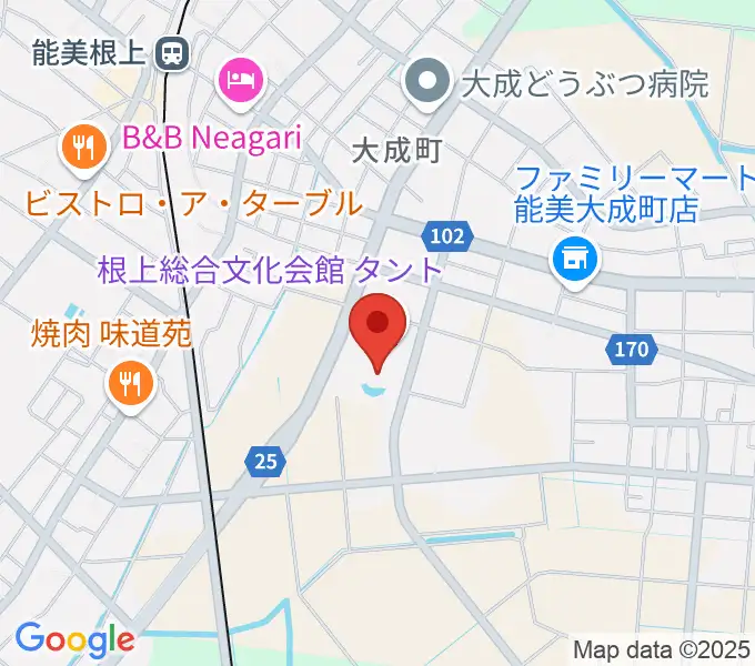 根上総合文化会館タントの地図