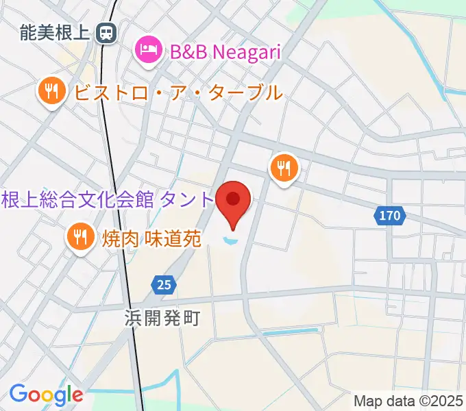 根上総合文化会館タントの地図