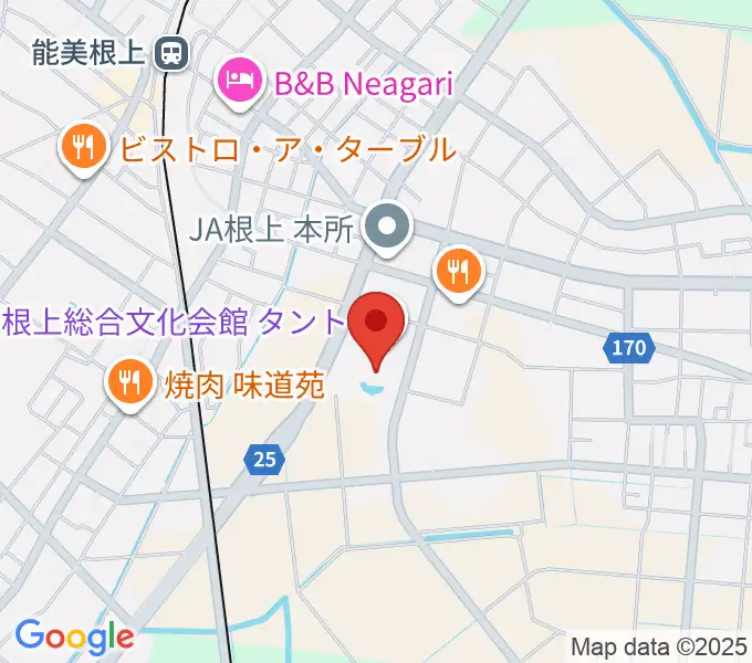 根上総合文化会館タントの地図