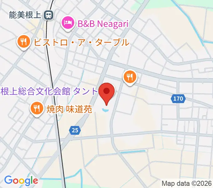 根上総合文化会館タントの地図