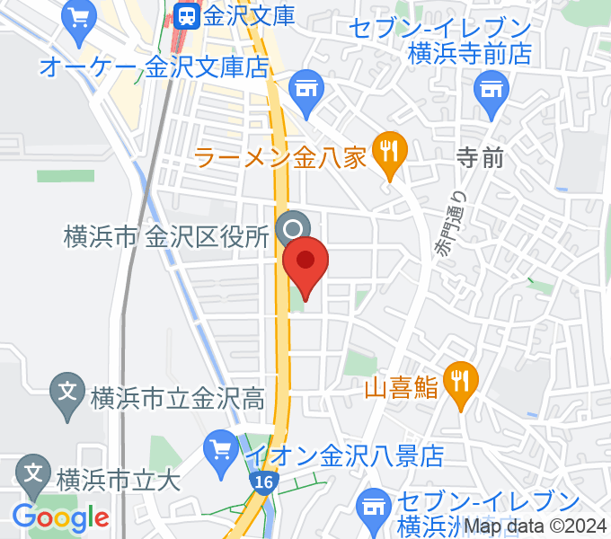 横浜市金沢公会堂の場所