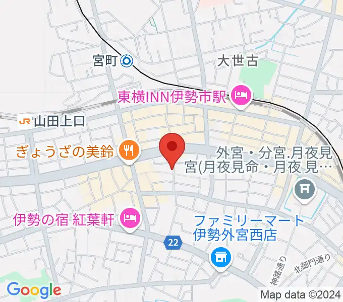 伊勢BARRETの地図