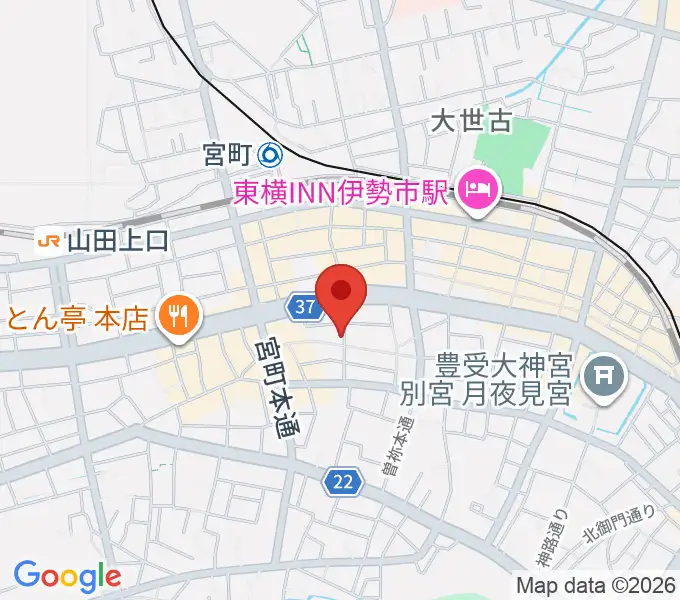 伊勢BARRETの地図