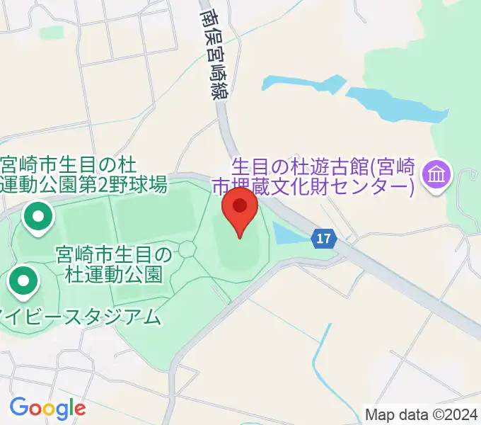 生目の杜運動公園陸上競技場の地図