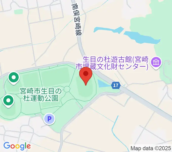 生目の杜運動公園陸上競技場の地図