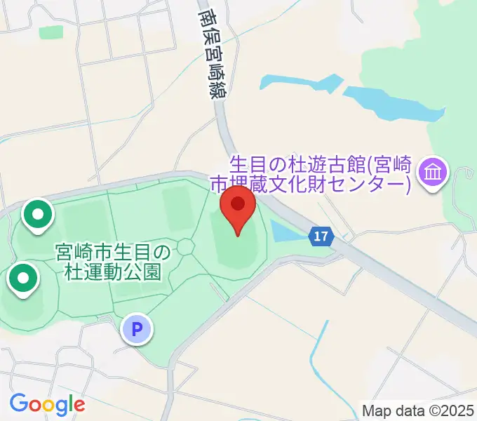 生目の杜運動公園陸上競技場の地図