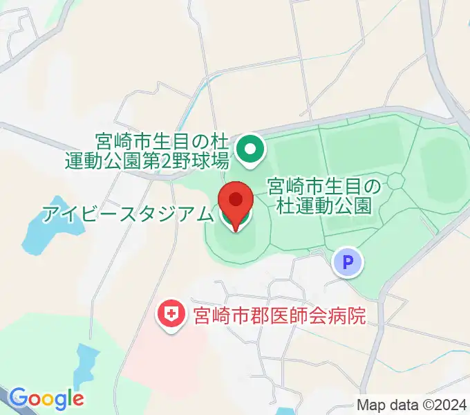 アイビースタジアムの地図