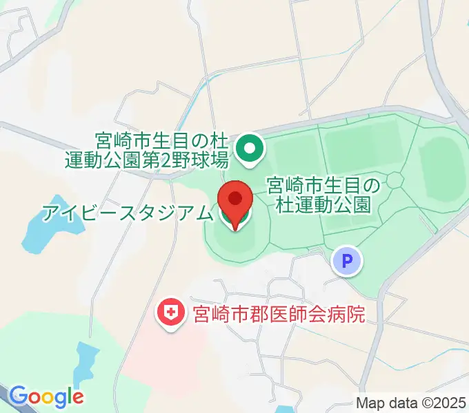 アイビースタジアムの地図