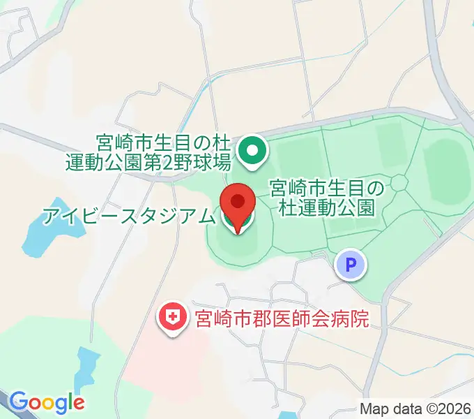 アイビースタジアムの地図