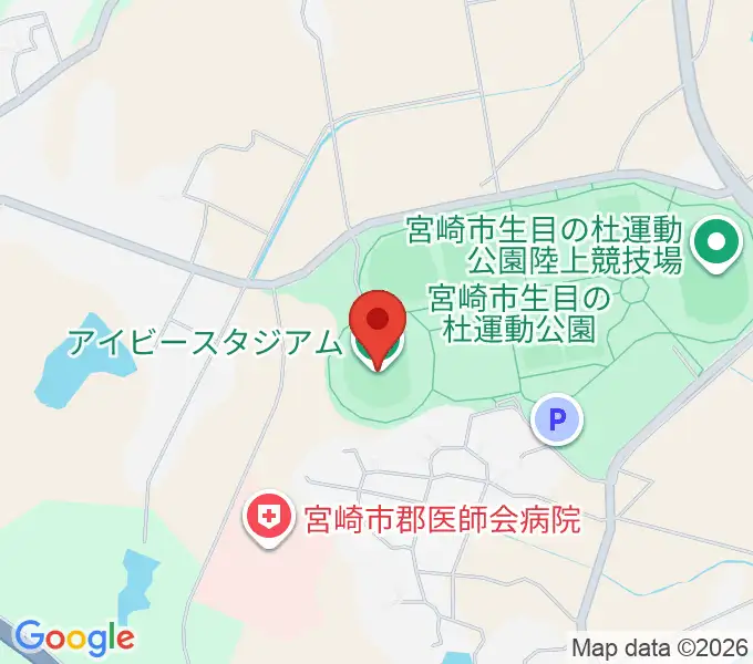 アイビースタジアムの地図