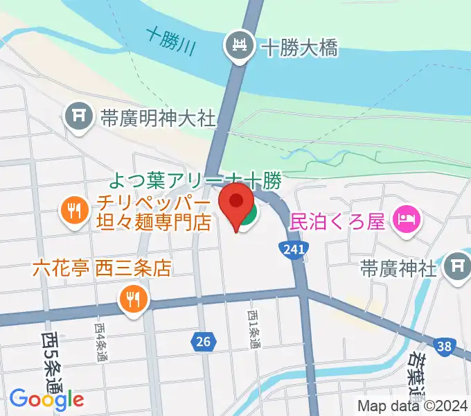 よつ葉アリーナ十勝の地図