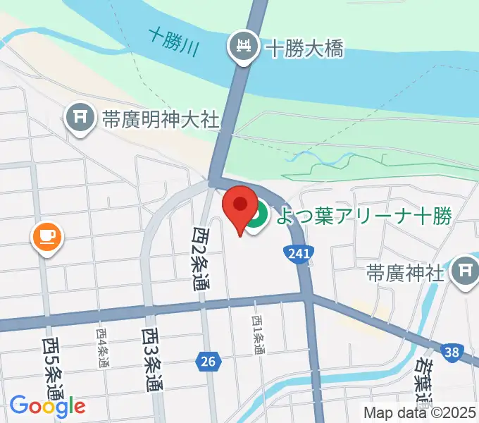 よつ葉アリーナ十勝の地図